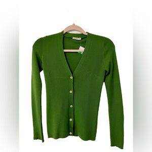 PRADA Cashmere Silk Cardigan Sweater in Green